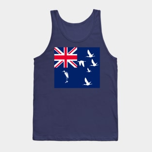 Straya Australia Flag Blue Ensign With Ibises Tank Top